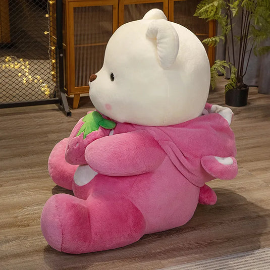 45-65cm Kawaii Pink Teddy Tales Plush Toys Stuffed Animal Love Bear with Cloth Cute Soft Doll Pillow Children's Gifts Room Decor