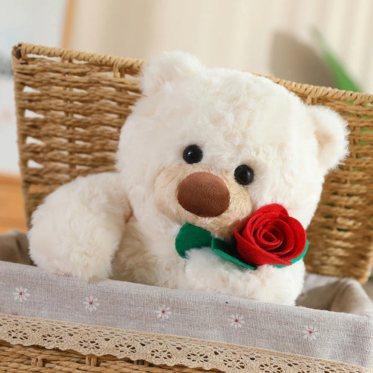 Rose Teddy Bear, Heart-Shaped Bear Doll, Plush Toy, Sleeping Pillow, Valentine's Day Gift for Women