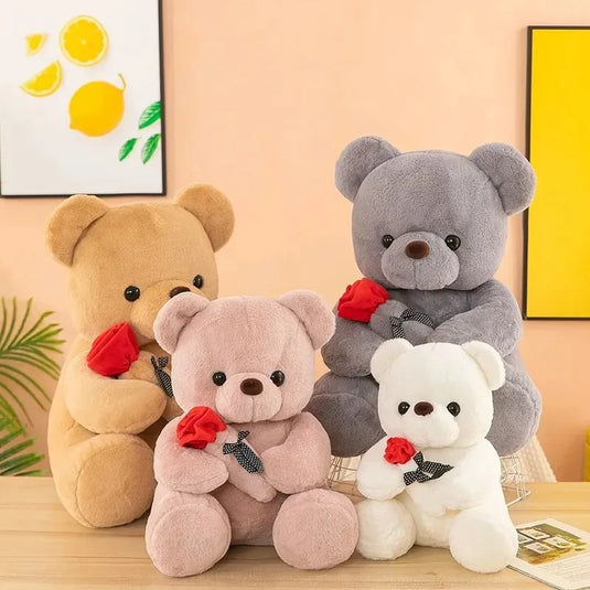 2026 Valentine's Day Roses Cute Teddy Bear Animal Plush Toys For Girls Teddy Bear Dolls Wedding Party Decors