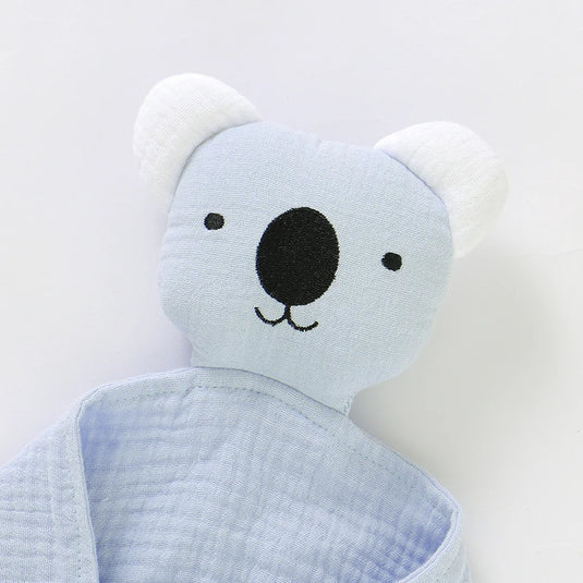 Doudou Plat Ourson Bleu
