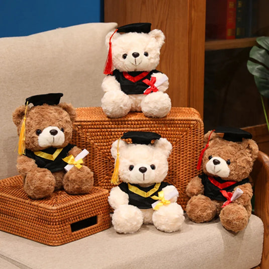 16/25CM Cute Graduate Dr. Bear Plush Toy Stuffed Bear Kawaii Toys Funny Graduation Gift Home Decor