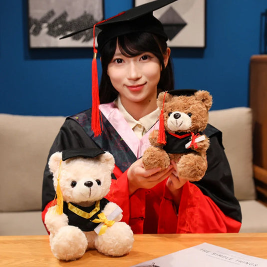16/25CM Cute Graduate Dr. Bear Plush Toy Stuffed Bear Kawaii Toys Funny Graduation Gift Home Decor