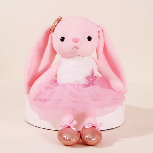 Doudou Lapin Rose et Blanc