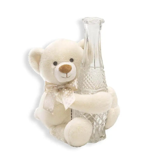 Baby Teddy Bear Stuffed Soft Toy 10 Inch Plush Pink Blue Ivory - Comforting Plushie for Children