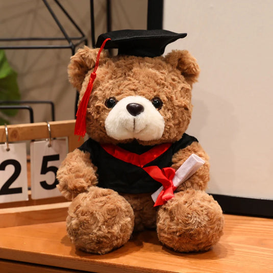 16/25CM Cute Graduate Dr. Bear Plush Toy Stuffed Bear Kawaii Toys Funny Graduation Gift Home Decor