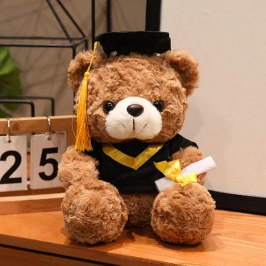 16/25CM Cute Graduate Dr. Bear Plush Toy Stuffed Bear Kawaii Toys Funny Graduation Gift Home Decor
