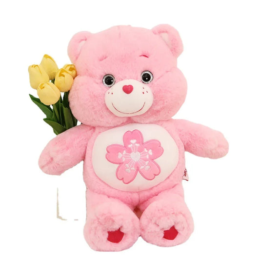 22/33/45cm Care Bears Kawaii Plush Toys Pink Sakura Bear Lovely Cartoon Bear Soft Stuffed Dolls Girls Boys Cute Toys Gift
