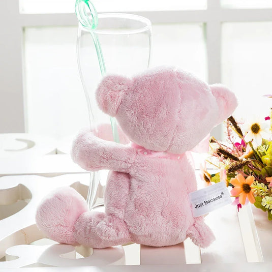 Baby Teddy Bear Stuffed Soft Toy 10 Inch Plush Pink Blue Ivory - Comforting Plushie for Children
