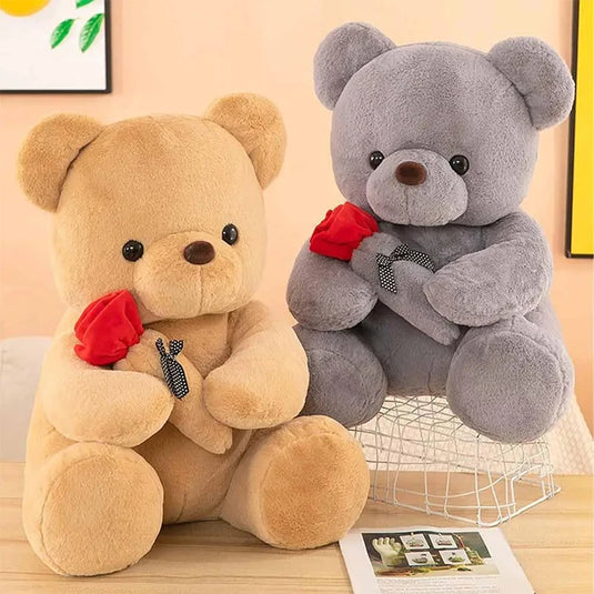2026  Valentine's Day Roses Cute Teddy Bear Animal Plush Toys For Girls Teddy Bear Dolls Wedding Party Decors